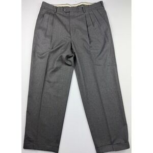Principe Napoli Italy Gray Pleated Wool Dress Pants Men's Size 40 Made in Italy